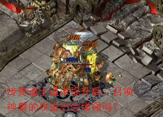 传奇道士道术提升后,召唤神兽的攻击力会增强吗? 传奇道士道术提升后,召唤神兽的攻击力会增强吗?